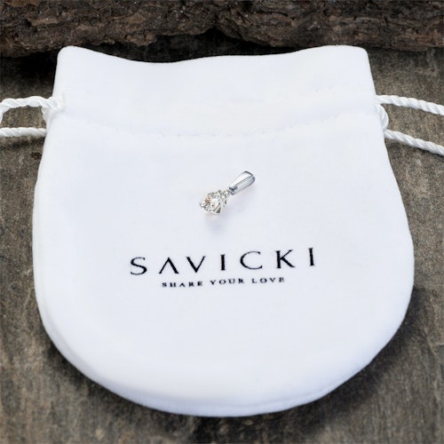 Zawieszka Fairytale: białe złoto, diament laboratoryjny